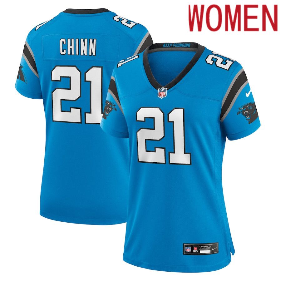Women Carolina Panthers #21 Jeremy Chinn Nike Blue Player NFL Jersey